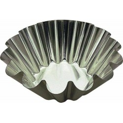 Moule à brioche grosses cotes fer blanc ø 22 cm