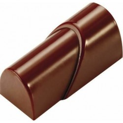 Plaque pour 21 tubes chocolat Makrolon 27,x13,5 cm
