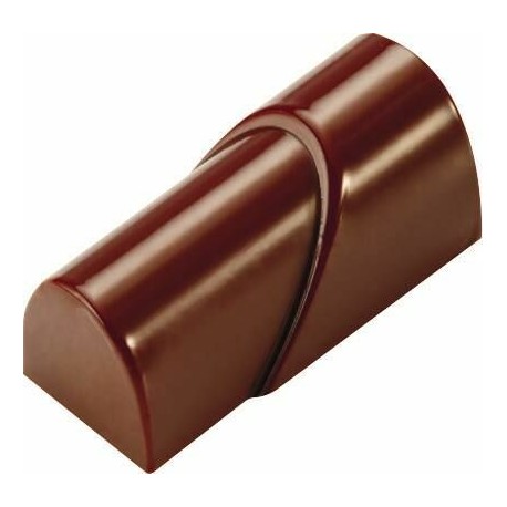 Plaque pour 21 tubes chocolat Makrolon 27,x13,5 cm
