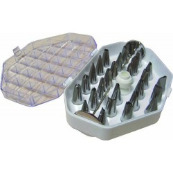 Douilles en inox avec adaptateur coffret de 26