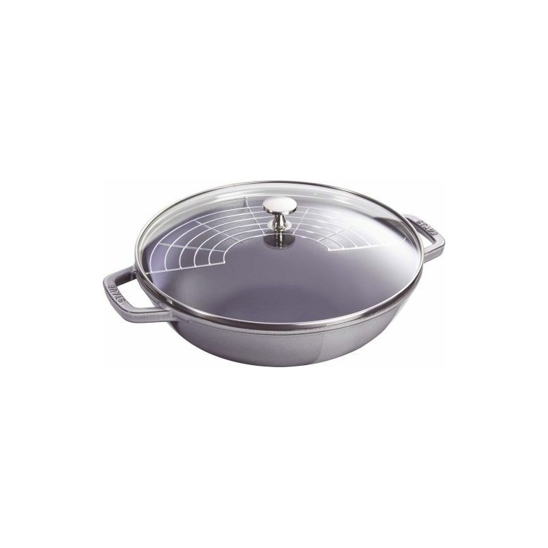 Wok en fonte gris graphite - Staub 