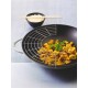 Wok en fonte gris graphite ø 37 cm avec son couvercle