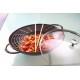 Wok en fonte gris graphite ø 37 cm avec son couvercle