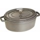 Cocotte en fonte ovale gris graphite 31 cm