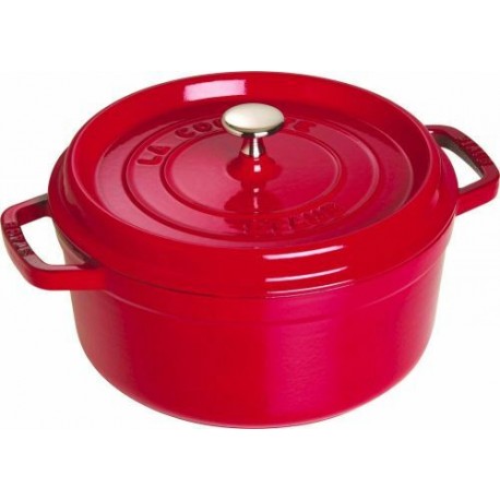 Cocotte en fonte ronde cerise ø 24 cm