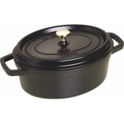 Cocotte en fonte ovale noire 27 cm