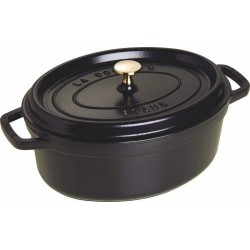 Cocotte en fonte ovale noire 29 cm