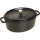 Cocotte en fonte ovale noire 31 cm