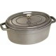 Cocotte en fonte ovale gris graphite 33 cm