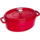 Cocotte en fonte ovale cerise 29 cm