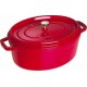 Cocotte en fonte ovale cerise 31 cm