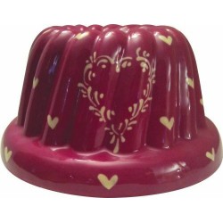 Kougelhopf alsacien décor rouge-cœur