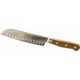 Couteau Santoku alvéolé Tradi'chef bois de chêne 17 cm