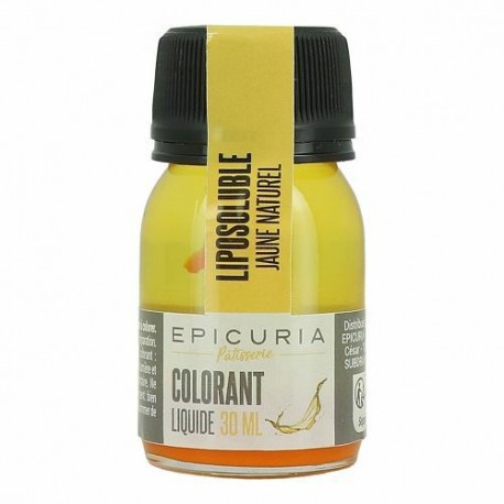 Colorant liquide liposoluble naturel jaune epicuria 30 ml