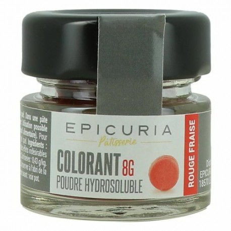Colorant poudre hydrosoluble rouge Epicuria 8 g