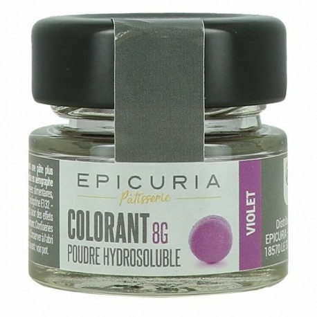 Colorant poudre hydrosoluble violet Epicuria 8g