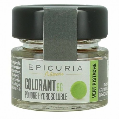 Colorant poudre hydrosoluble vert pistache Epicuria 8g
