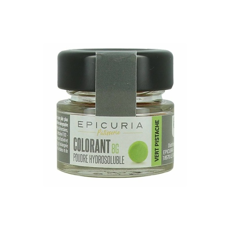 Colorant poudre hydrosoluble vert pistache Epicuria 8 g 