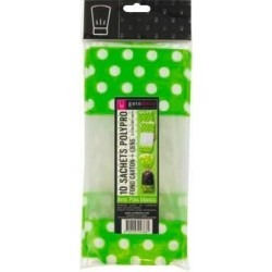 Sachet confiserie anis pois blanc 10x22cm /10