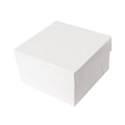 Boite à gâteau carton blanc 21 x 21 x 15 cm