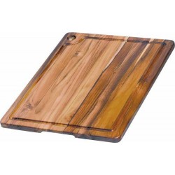 Planche à découper teck avec rigole 45,7 cm