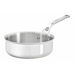 Lot poêle inox antiadhérent et couvercle verre 32 cm Excell'Inox