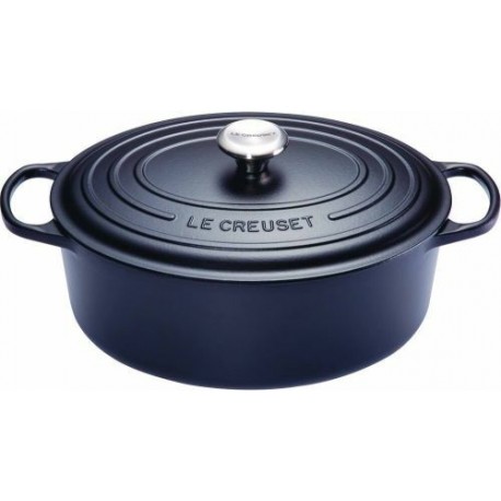 Cocotte fonte signature ovale noire 33 cm