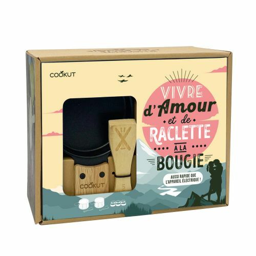 COOKUT-Raclette à la Bougie pour 2- Blanc - Montagne ~ Halte Terre Native