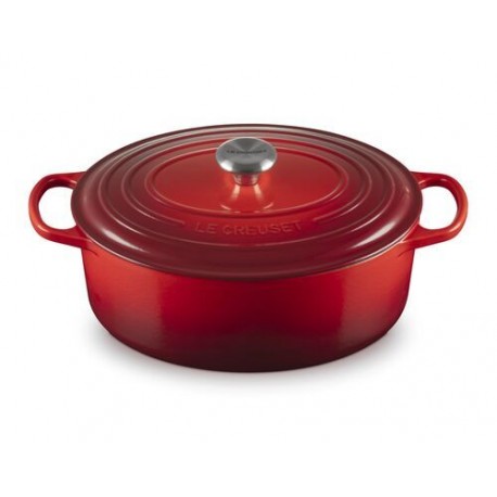 Cocotte fonte Signature ovale cerise 31 cm