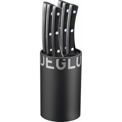 Bloc 6 couteaux steaks brasserie (noir)