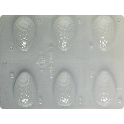 Plaque 6 demi coquilles polypropylène 22x15cm
