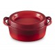 Cocotte fonte Doufeu ovale cerise 32 cm