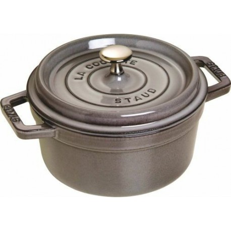 Cocotte en fonte ronde gris graphite ø 20 cm