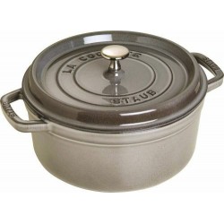 Cocotte en fonte ronde gris graphite ø 24 cm