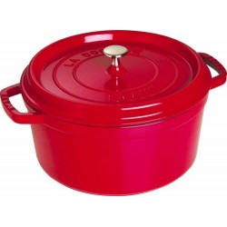 Cocotte en fonte ronde cerise ø 30 cm