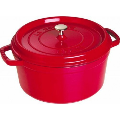 Cocotte en fonte ronde cerise ø 30 cm