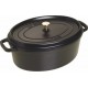 Cocotte en fonte ovale noire 37 cm