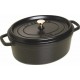 Cocotte en fonte ovale noire 33 cm