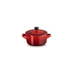 Mini cocotte en céramique ronde cerise ø 10cm