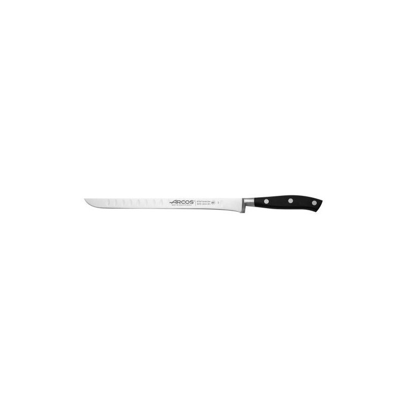 Couteau à jambon / saumon Victorinox Wood - Lame alvéolée 30 cm - Manche  palissandre