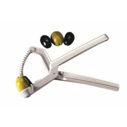 Dénoyauteur à Poussoir Pour Cerises, Olives, Prunes - Avec Bac Récupérateur, Plastique Alimentaire, Facile à Nettoyer