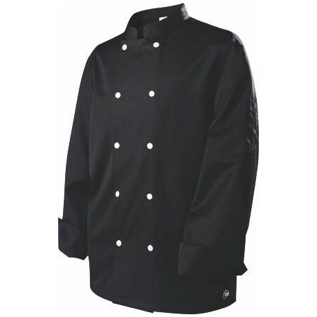 Veste polycoton m. longues noire t.l