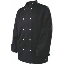 Veste polycoton m. longues noire t.s