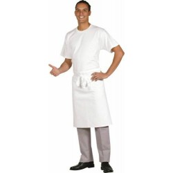 Tablier chef court blanc 65cm