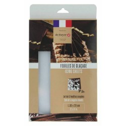 Feuille de glaçage pour chocolat 30 x 20 cm - par 5