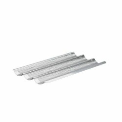 Plaque cuisson 3 baguettes perforée inox 40 cm