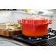 Cocotte fonte Doufeu ovale cerise 32 cm