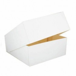 Boîte pâtissière blanche 29x29x8 cm 