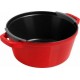 Batterie gigogne empilable fonte cerise Ø 24 cm - 4 pièces