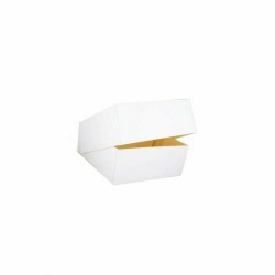 Boîte pâtissière blanche 19x9x8 cm